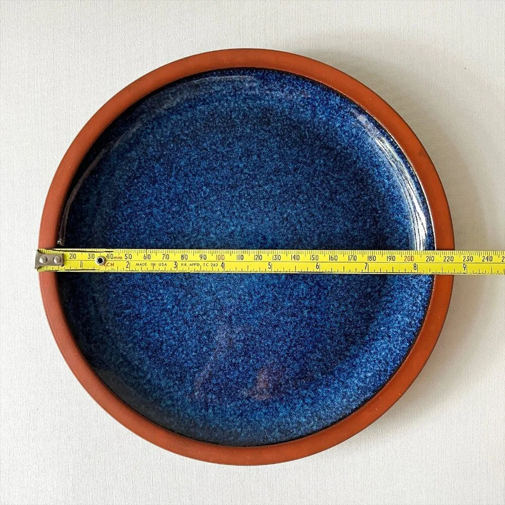 Vintage Suffolk Tableware Henry Watson Pottery England Blue Salad Plate - Picture 3 of 5